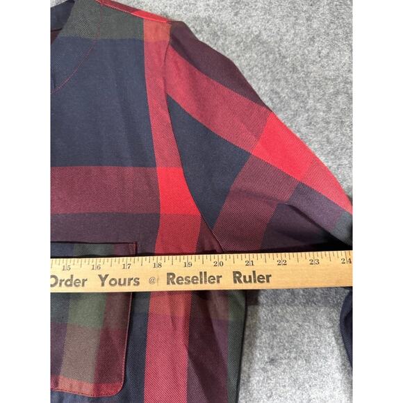 Cupshe Dress Women M Red Plaid Lady Leisure Cotton Rolled Sleeves Mini Summer - Picture 4 of 7